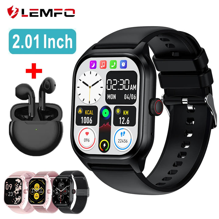 Luxury Smartwatch Android OS - 1.44" Full Touch Screen, Bluetooth Call, Music Control, Fitness Tracker for Men & Women, Health Monitor - StrengthXPhysiotherapy