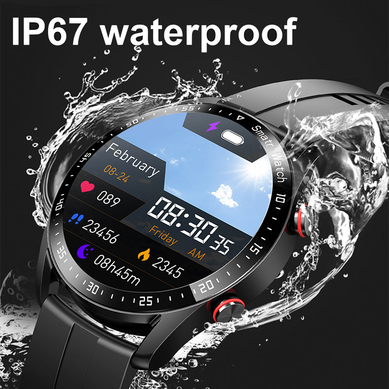Premium Bluetooth Call Smartwatch for Men - ECG+PPG Health Monitoring, IP67 Waterproof, Heart Rate & Blood Pressure Tracker, 