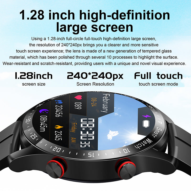 Premium Bluetooth Call Smartwatch for Men - ECG+PPG Health Monitoring, IP67 Waterproof, Heart Rate & Blood Pressure Tracker, 