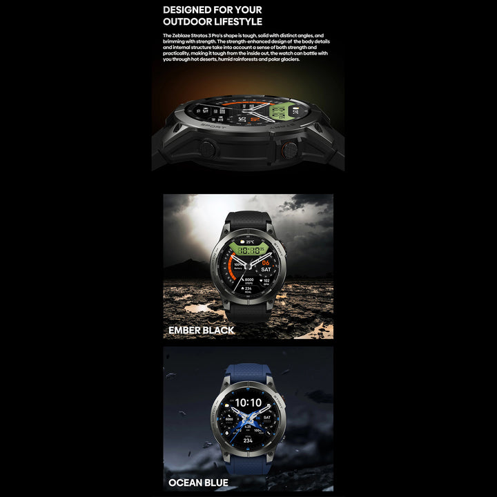 Premium GPS Sports Smartwatch for Men - 1.43” AMOLED, Built-in GPS, 100+ Sports Modes, Health Tracking, 18-Day Battery, Waterproof, Bluetooth Calls - StrengthXPhysiotherapy