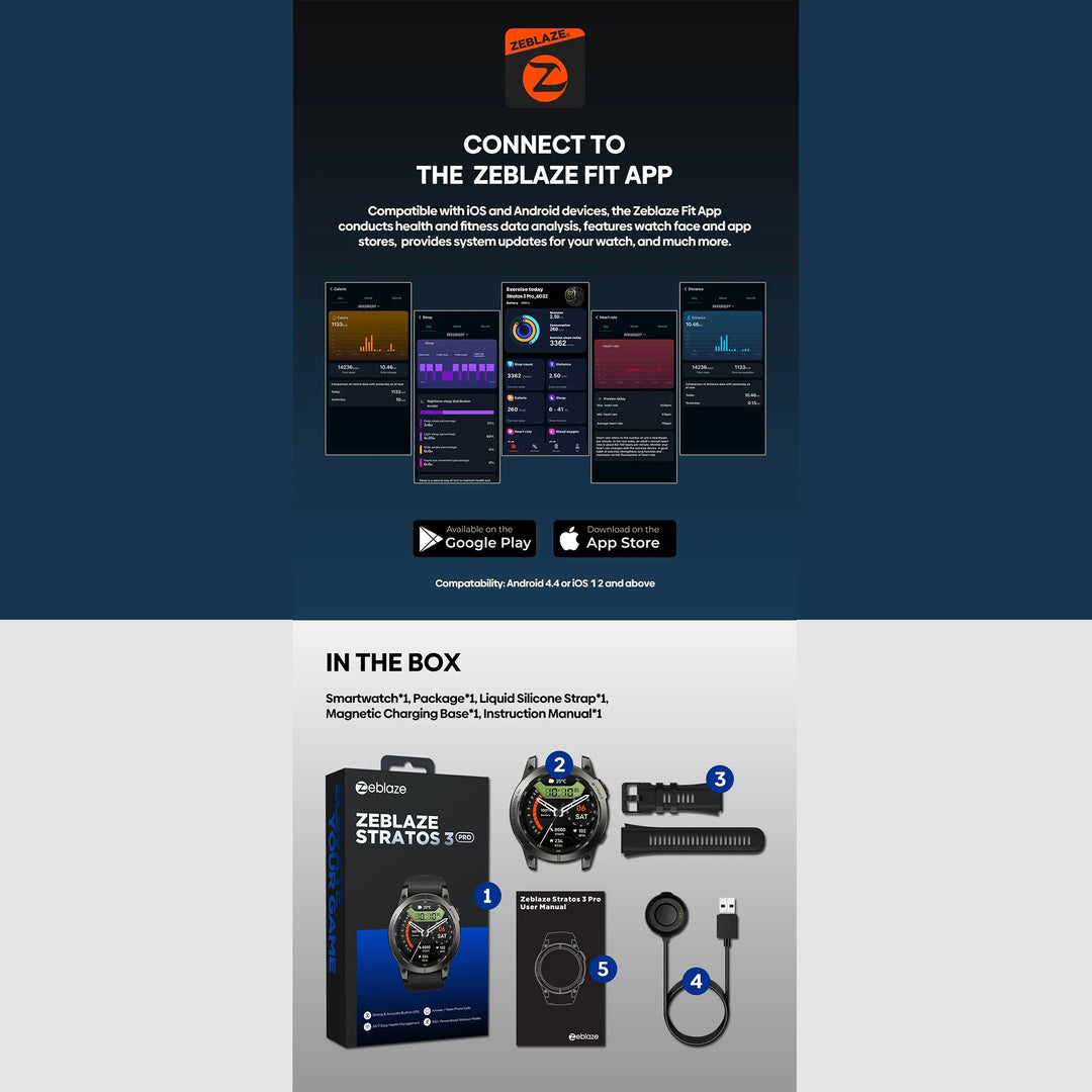 Premium GPS Sports Smartwatch for Men - 1.43” AMOLED, Built-in GPS, 100+ Sports Modes, Health Tracking, 18-Day Battery, Waterproof, Bluetooth Calls - StrengthXPhysiotherapy