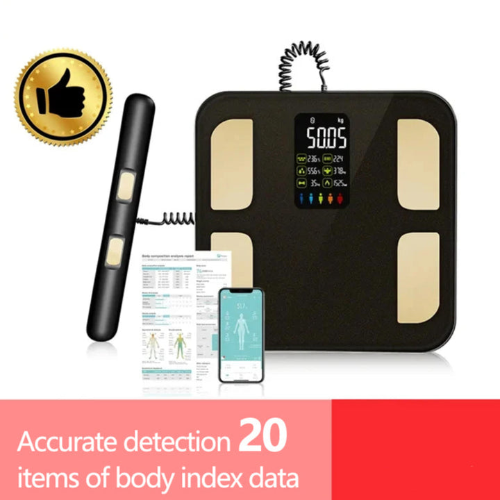 Premium Smart Body Composition Scale - Digital Bioimpedance Scale for Body Fat, Weight & Health Tracking, 2023 New, High 