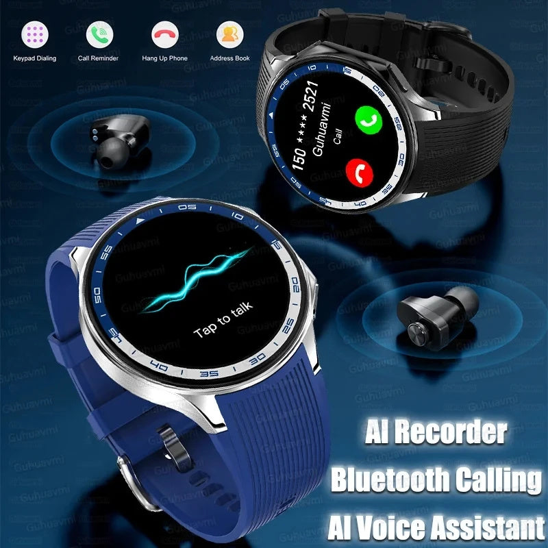Premium Smartwatch for Men – 1.43'' 3D Surround Vision Display, 4GB RAM, 32GB Storage, Bluetooth Calling, Waterproof, Heart 