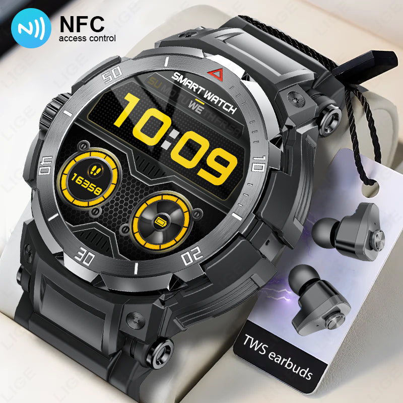 Premium Smartwatch with 1.43" AMOLED Display – GPS, 5ATM Water Resistance, 21-Day Battery Life, 100+ Sports Modes, Bluetooth 