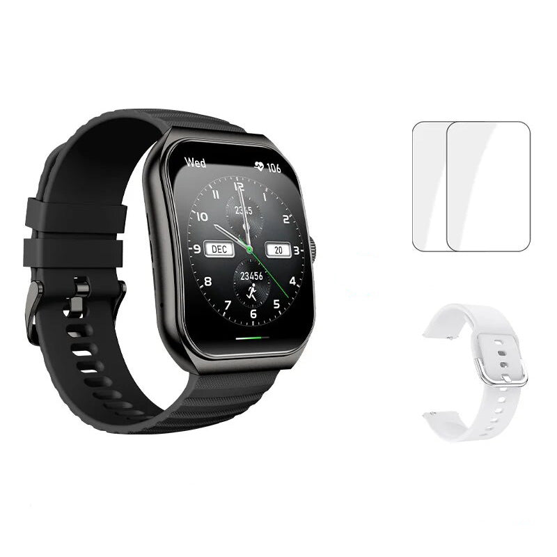 Premium Smartwatch with 1.96" Curved AMOLED Display, Bluetooth Calling, IP68 Waterproof, 100+ Sports Modes, AI Voice 