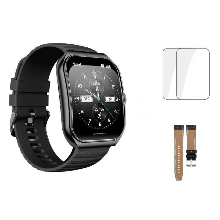 Premium Smartwatch with 1.96" Curved AMOLED Display, Bluetooth Calling, IP68 Waterproof, 100+ Sports Modes, AI Voice 