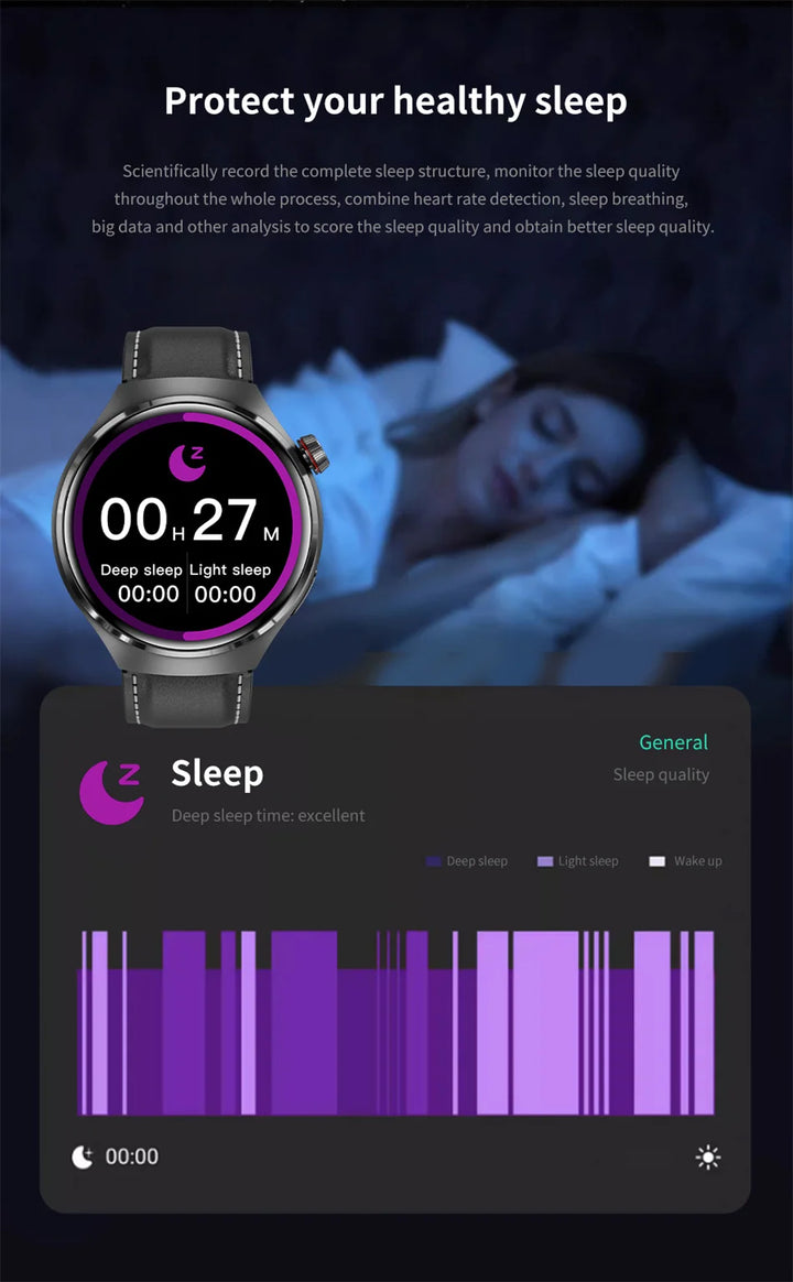 Premium GPS Smart Watch for Men & Women | 360° AMOLED Display, NFC, Bluetooth Call, IP68 Waterproof, Heart Rate Monitor, Fitness Tracker, Sleep Monitoring, Multi-Sport Modes - StrengthXPhysiotherapy