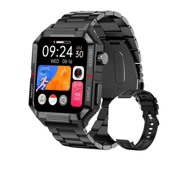 Premium GPS Fitness Tracker Smartwatch with 1.99 Inch HD Screen, Heart Rate, Blood Pressure, ECG, Blood Oxygen Monitoring – Bluetooth Call, NFC, 100+ Exercise Modes, Waterproof - StrengthXPhysiotherapy