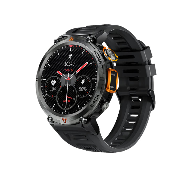 Premium Smart Watch for Men, Bluetooth Call, Full Touchscreen, Health Monitor, IP68 Waterproof, Fitness Tracker, Flashlight, Custom Faces, iOS &