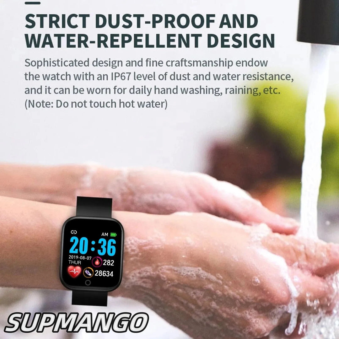 Premium Fitness Smartwatch for Men & Women – Blood Pressure & Oxygen Monitor, Sleep Tracker, Sports Watch, Fitness Bracelet, 