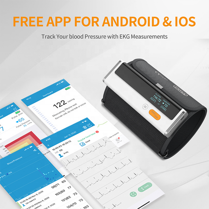 Premium Wireless Bluetooth Blood Pressure Monitor – ECG Function, Automatic Digital BP Machine with Heart Rate & Pulse 