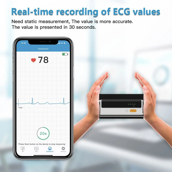 Premium Wireless Bluetooth Blood Pressure Monitor – ECG Function, Automatic Digital BP Machine with Heart Rate & Pulse 