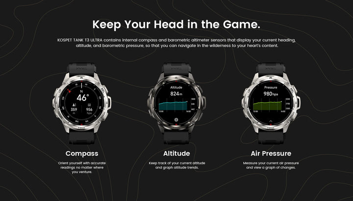 Premium Ultra GPS Smartwatch for Men, 470mAh AMOLED Fitness Tracker, Bluetooth, Digital Watch with AOD, Heart Rate Monitor, Activity Tracker & More - StrengthXPhysiotherapy