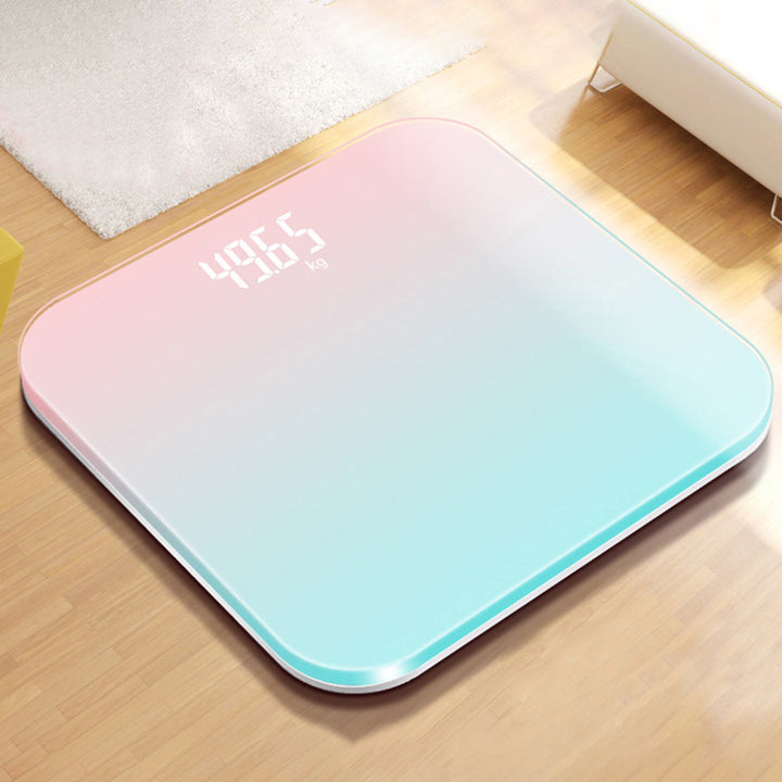 Premium Gradient Color Intelligent LCD Electronic Scale – Digital Display Glass Weight Scale, Accurate 0.2-180kg Measurement,