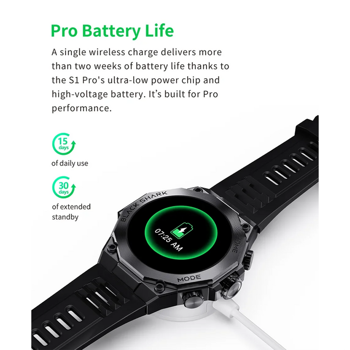 Premium Smartwatch for Men & Women – 1.43" AMOLED Display, GPS, 100+ Sports Modes, 21 Days Battery Life, 5ATM Waterproof, Wireless Charging, AI Voice Assistant, Global Version - StrengthXPhysiotherapy