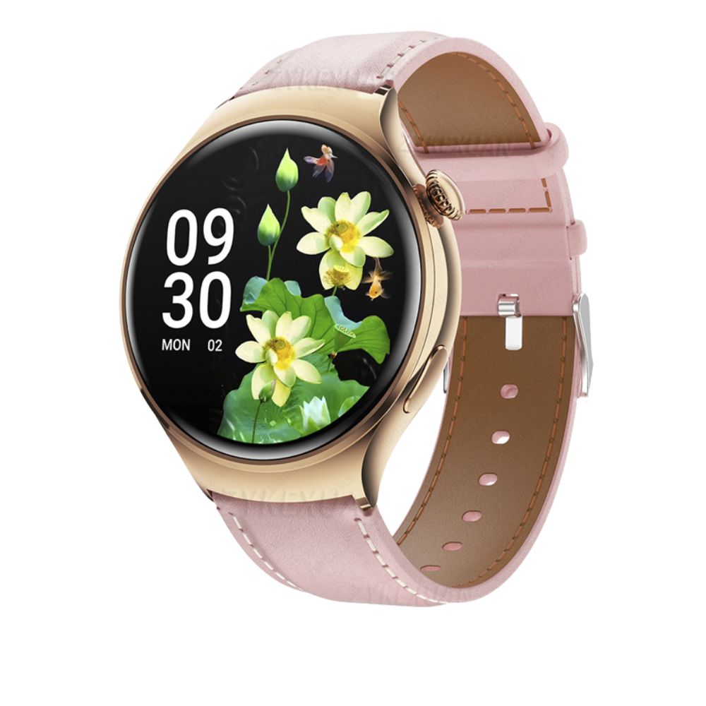 Premium Smartwatch for Women - AMOLED Display, Bluetooth Calling, NFC, GPS, IP68 Waterproof, Multiple Sports Modes, Heart 