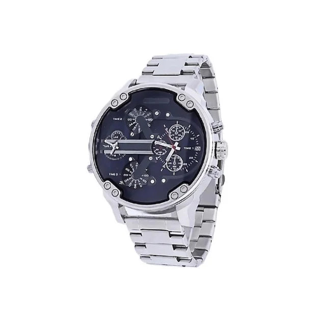 Premium Men's Sport Watch, Luxury Stainless Steel Analog Quartz, Fashionable Casual & Business Design, Large Dial, Calendar 