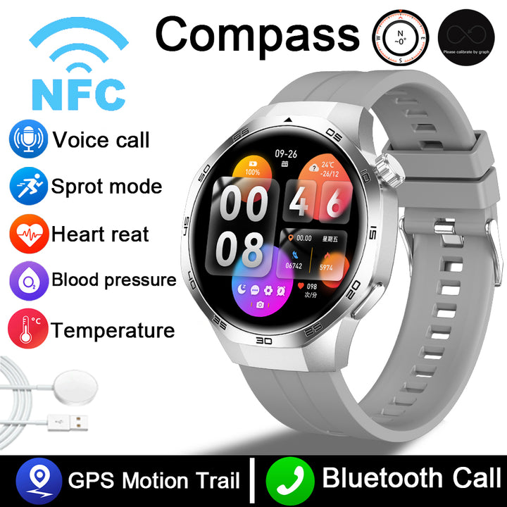 Premium AMOLED Smartwatch with AI, Bluetooth Calling, 100+ Sports Modes, IP68 Waterproof, Prayer Alerts, Health & Fitness 