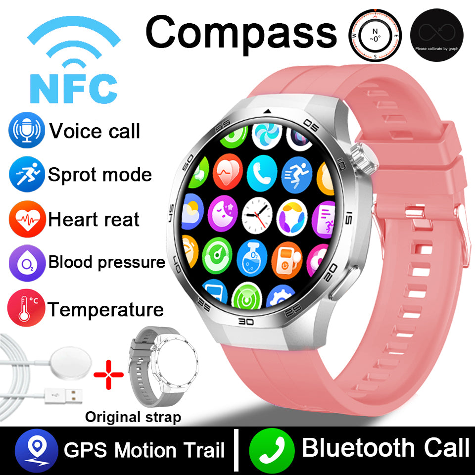 Premium AMOLED Smartwatch with AI, Bluetooth Calling, 100+ Sports Modes, IP68 Waterproof, Prayer Alerts, Health & Fitness 