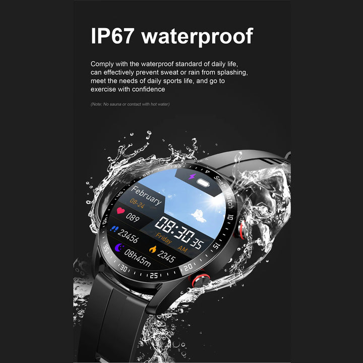 Premium Smartwatch for Men – Full Circle Touch Screen, Bluetooth Call, Waterproof, Heart Rate & Blood Pressure Monitoring, Sports Activity Tracker - StrengthXPhysiotherapy
