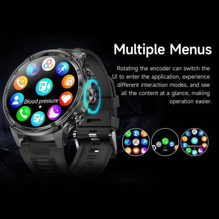 Premium Smartwatch with NFC & Bluetooth Headset – TWS Music & Talk, Sports Tracking, Sleep Monitoring, Camera Control, Music Control, Smart Alarm, Waterproof, Compatible with Android & iOS - StrengthXPhysiotherapy