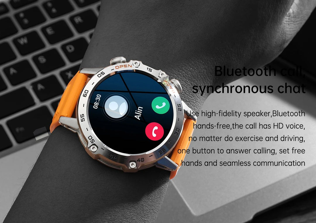 Premium Bluetooth Call Smartwatch for Men - IP67 Waterproof, 1.39-inch Display, Fitness Tracker, Sports Modes, Compatible with Android & iOS - StrengthXPhysiotherapy