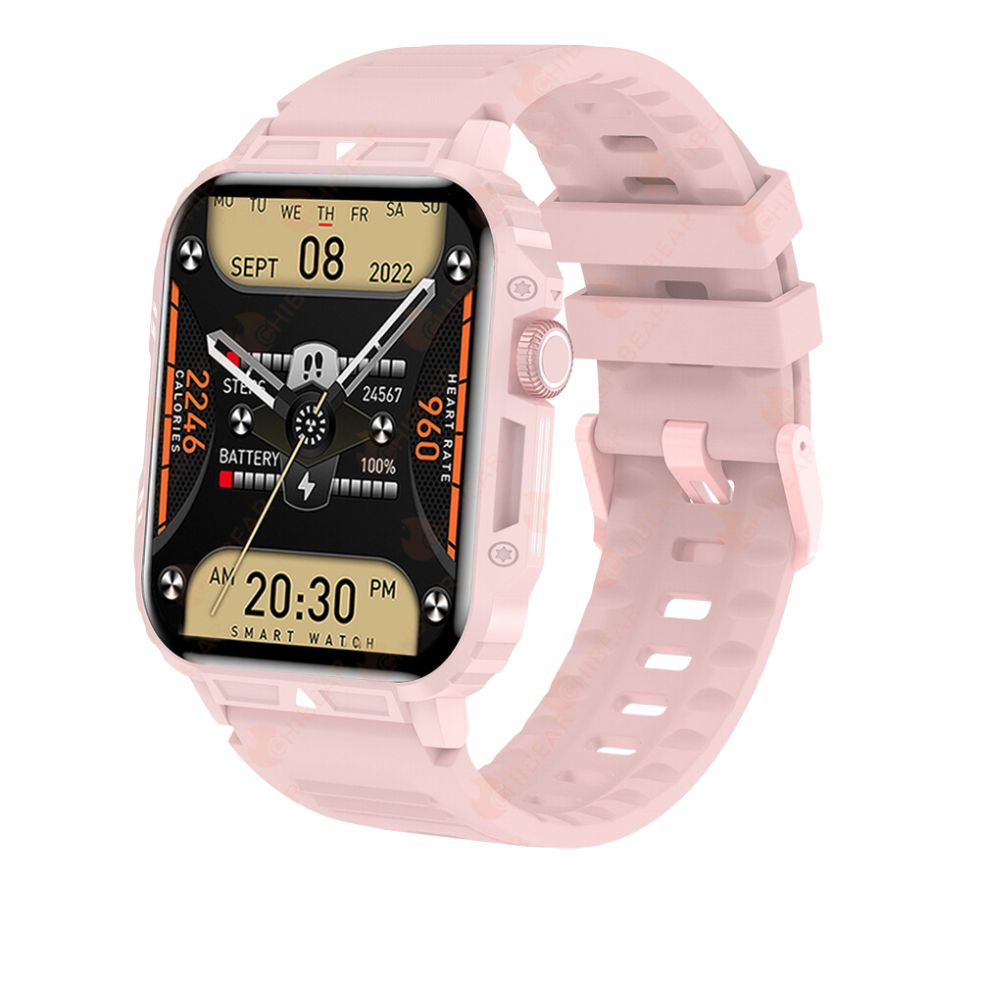 Premium Outdoor Military Smartwatch for Men - Bluetooth Calling, IP68 Waterproof, 100+ Sports Modes, 1.95-inch Display, Heart