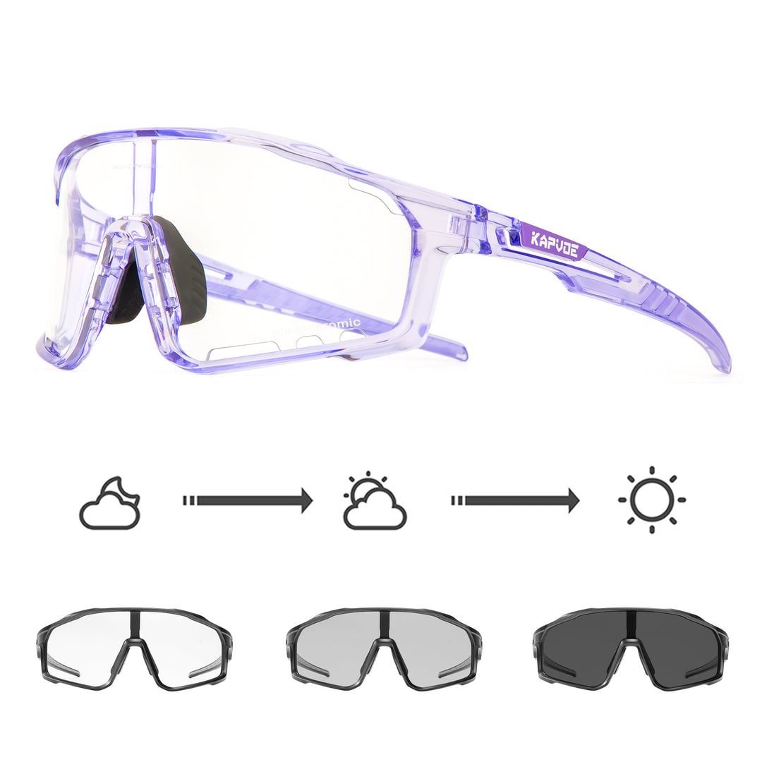 Premium Photochromic Cycling Sunglasses for Men & Women – UV400 Protection, Adjustable Lenses, Sports Eyewear 