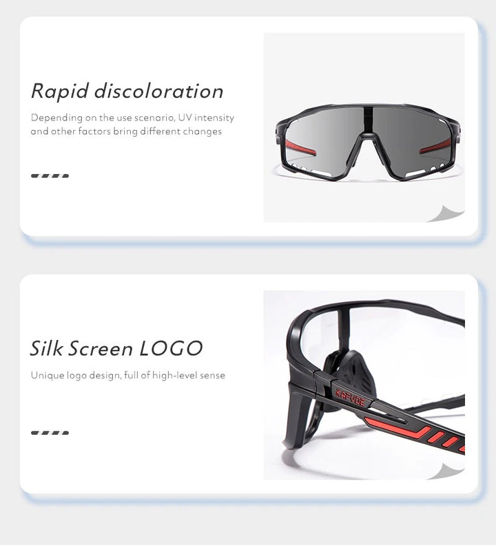 Premium Photochromic Cycling Sunglasses for Men & Women – UV400 Protection, Adjustable Lenses, Sports Eyewear for Running, MTB, Bike, Road Cycling & Driving - StrengthXPhysiotherapy