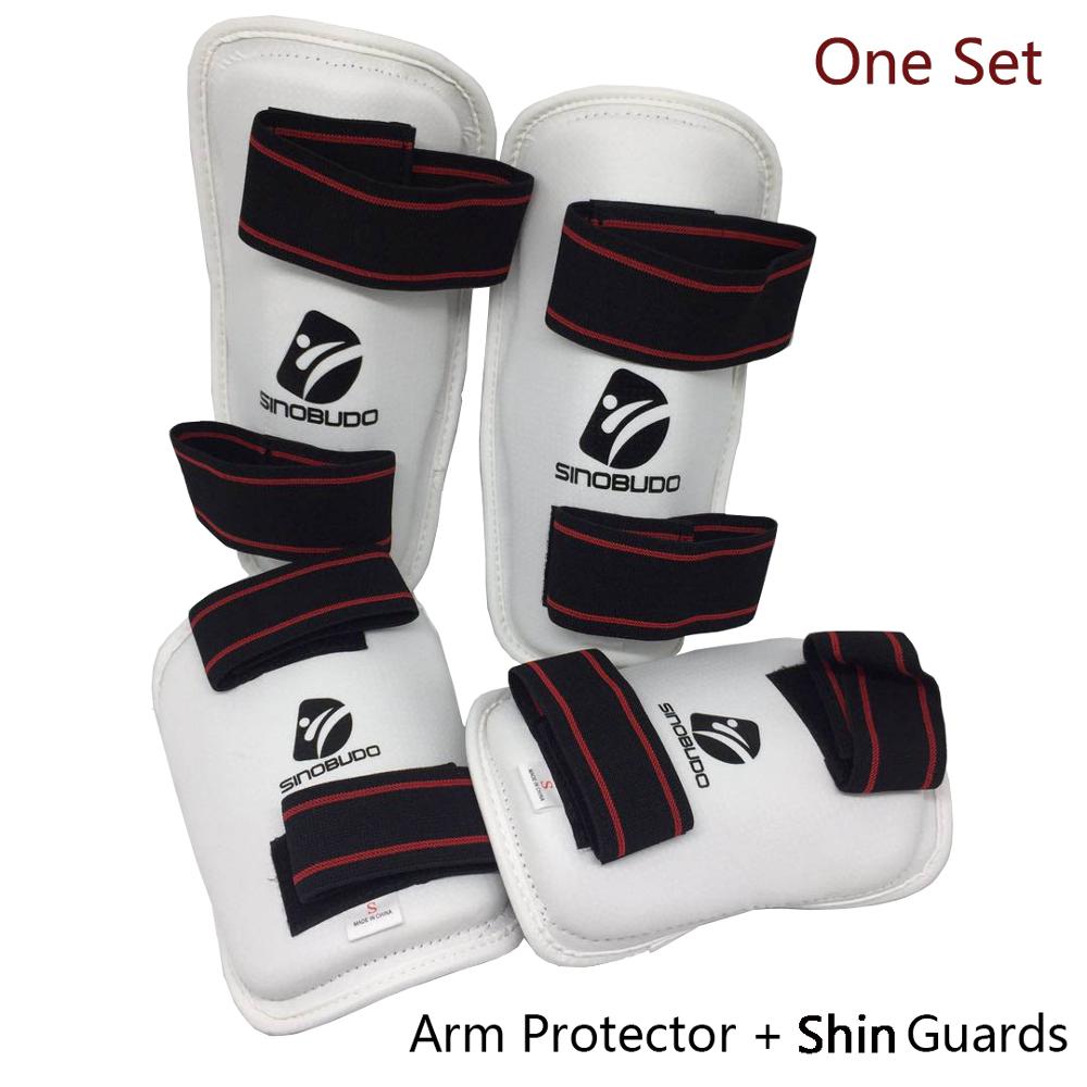 Premium Taekwondo Arm & Shin Guards – Kickboxing, MMA, Muay Thai Leggings, Ankle Protection, Protective Foam Insert, Secure  