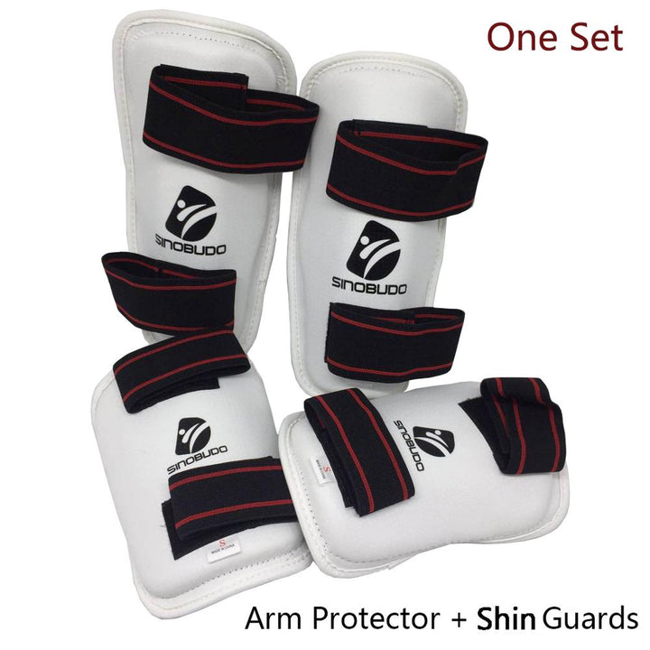 Premium Taekwondo Arm & Shin Guards – Kickboxing, MMA, Muay Thai Leggings, Ankle Protection, Protective Foam Insert, Secure  