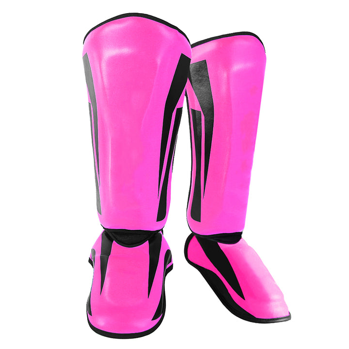 Premium Kickboxing Shin Guard Pads – Muay Thai, Boxing, MMA Leg Protector, Sanda, Wushu, Taekwondo Ankle Guards for Men & Women, EVA Soft PU Leather, Sizes S/M/L - StrengthXPhysiotherapy