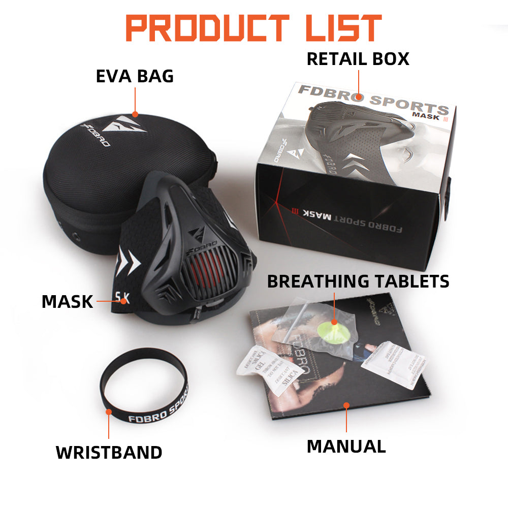 Premium Sports Mask for Running, Cycling, Gym & High Altitude Training – Cardio Workout Conditioning Mask, Air Filtration,