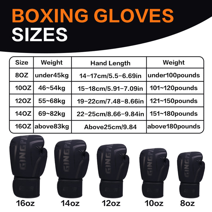Premium Boxing Gloves for Adults – High-Quality PU Leather for Muay Thai, MMA, Kickboxing & Sandbag Training – Available in 