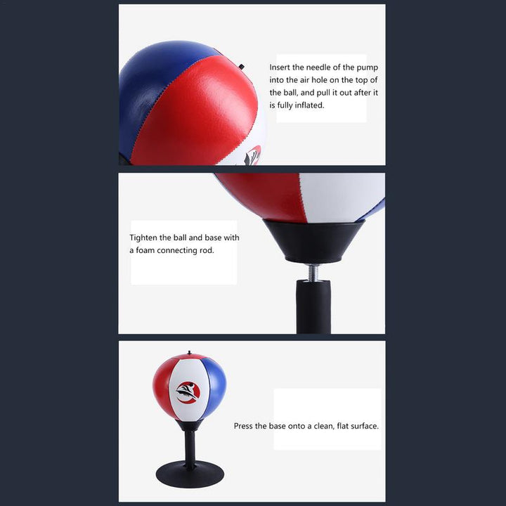 Premium Desktop Boxing Punching Ball – Suction Cup Mini Boxing Bag for Stress Relief & Fun – Fun Toy for Kids & Adults – 