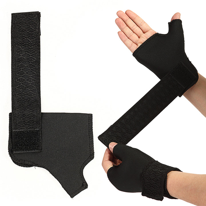 Premium Thumb Brace Guard – Adjustable Support Gloves for Thumb & Wrist Pain Relief, Soft Breathable Half Finger Boxing 