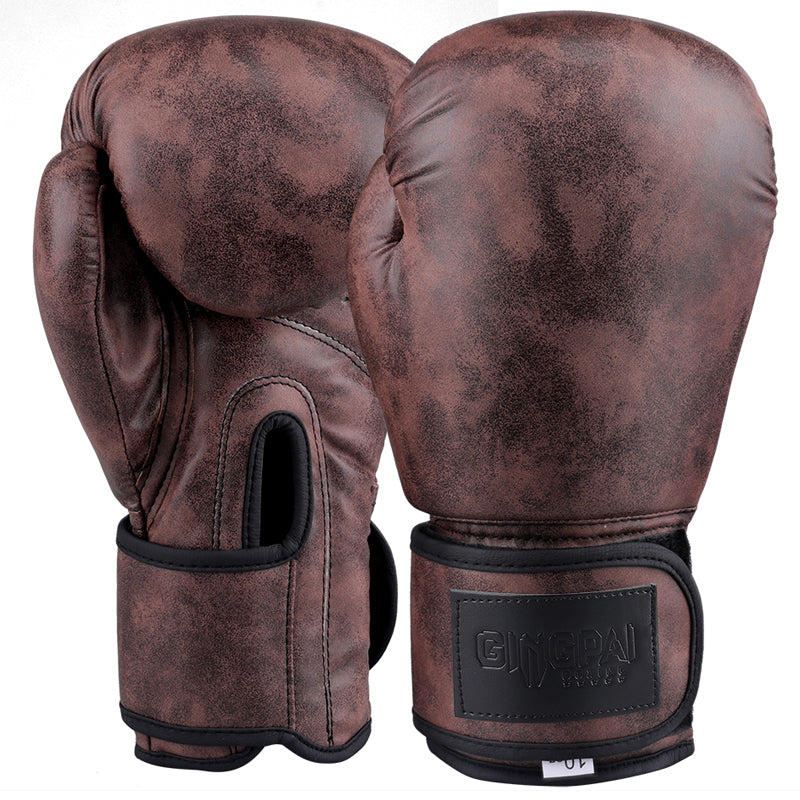 Premium Boxing Gloves for Men, Women & Kids – High Quality PU Leather, Retro Color Design for MMA, Muay Thai, Sanda, Boxing 