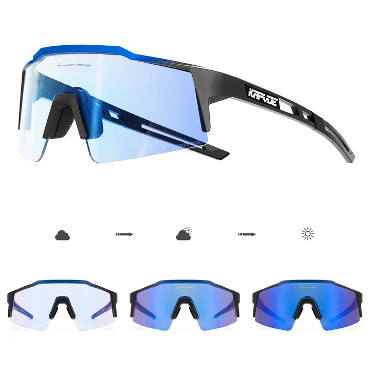Premium Photochromic Cycling Sunglasses – UV400 Protection, Adjustable Lenses, Bike & Sports Eyewear for Men & Women