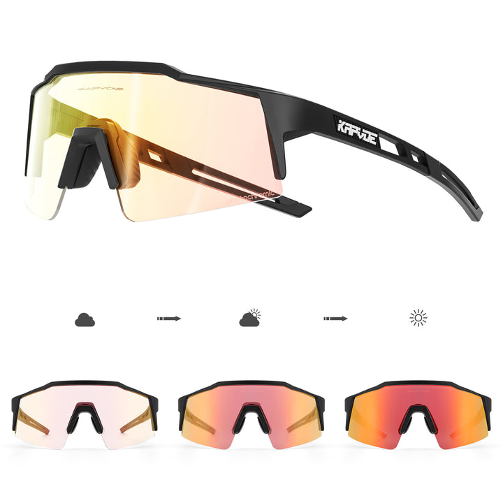 Premium Photochromic Cycling Sunglasses – UV400 Protection, Adjustable Lenses, Bike & Sports Eyewear for Men & Women