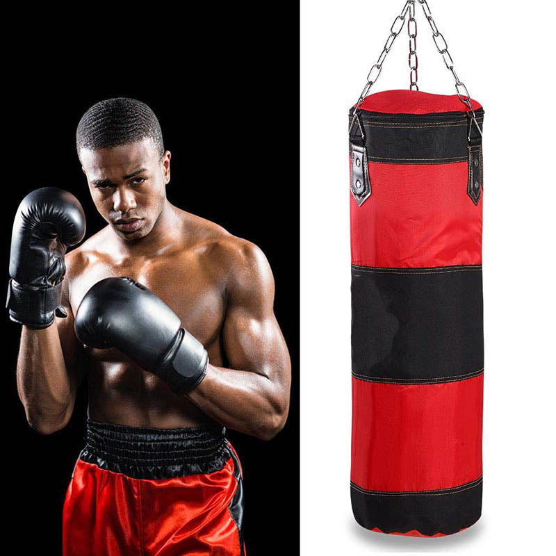 Premium Heavy Punching Sandbag – Durable Boxing Bag with Metal Chain Hook – Kick, Karate, Taekwondo Training – Includes Boxing Gloves, Wrist & Foot Guards, Shock-Absorbing Foam - StrengthXPhysiotherapy