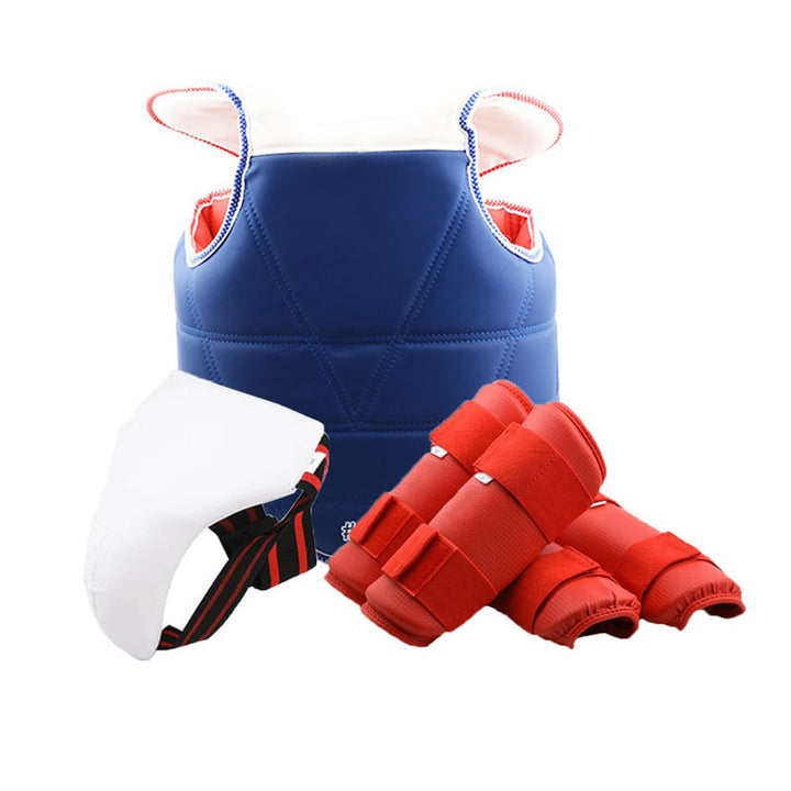 Premium ITF Taekwondo Sparring Gear Set – Helmet, Leg, Arm & Chest Protection, Karate Boxing Uniform, Professional Martial Arts Equipment for Team Training - StrengthXPhysiotherapy
