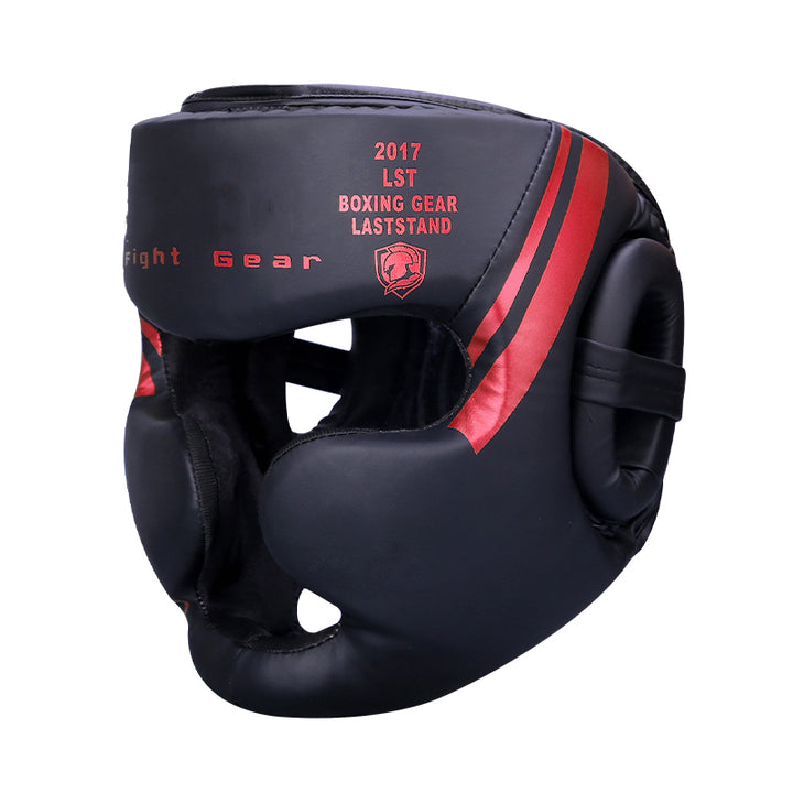 Premium Kickboxing Helmet – Full Face Muay Thai, MMA, Karate, Sanda Training Headgear, PU Leather, Protective Guard for Men & Women, Adjustable Sizes S/M/L - StrengthXPhysiotherapy