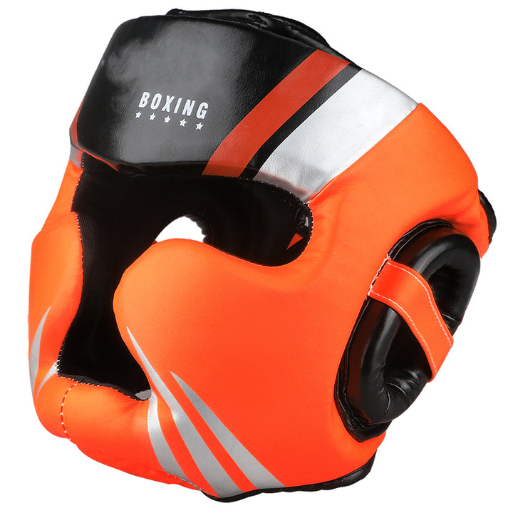 Premium Kickboxing Helmet – Full Face Muay Thai, MMA, Karate, Sanda Training Headgear, PU Leather, Protective Guard for Men & Women, Adjustable Sizes S/M/L - StrengthXPhysiotherapy