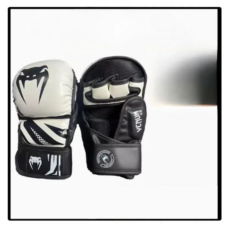 Premium MMA Half-Finger Boxing Gloves – Professional Mixed Martial Arts Training Gloves for Sanda & Free Fighting – Thickened