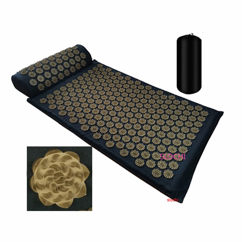 Premium Acupressure Massage Mat – Stress Relief & Back Pain Relief – Yoga Mat with Spikes, Pillow & Portable Design for Relaxation and Acupuncture Therapy - StrengthXPhysiotherapy