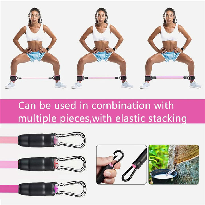 Premium Ankle Resistance Bands with Cuffs – Adjustable Leg & Butt Training Bands, 3 Resistance Levels (10/20/30 lb), for 