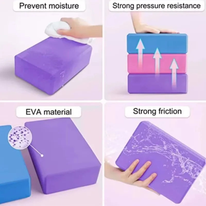 Premium High-Density Yoga Block – Non-Slip, Eco-Friendly EVA Foam – Lightweight & Durable – Supports Proper Posture & Stability