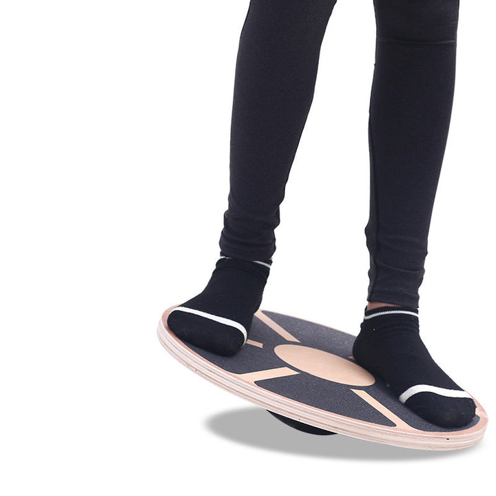 Premium Wooden Wobble Balance Board - Non-Slip Core Training, Yoga & Waist Twisting Board for Home Gym, Fitness, Stability & Posture Improvement, 360° Rotation, 500 lbs Capacity - StrengthXPhysiotherapy