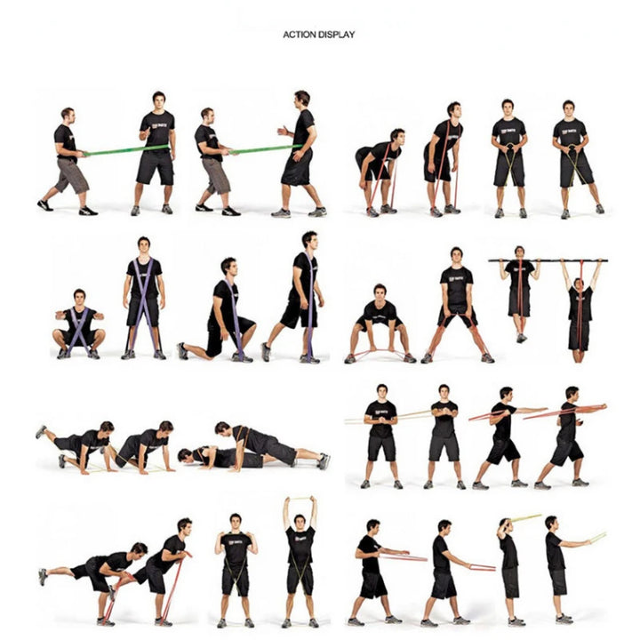 Premium Latex Resistance Band Set – Elastic Strength Bands for Pull-Ups, Pilates, CrossFit, and Fitness – Adjustable